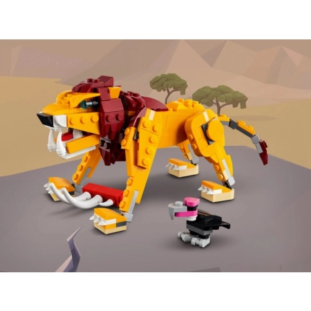 LEGO Creator 3w1 31112 Dziki Lew Struś i Guziec